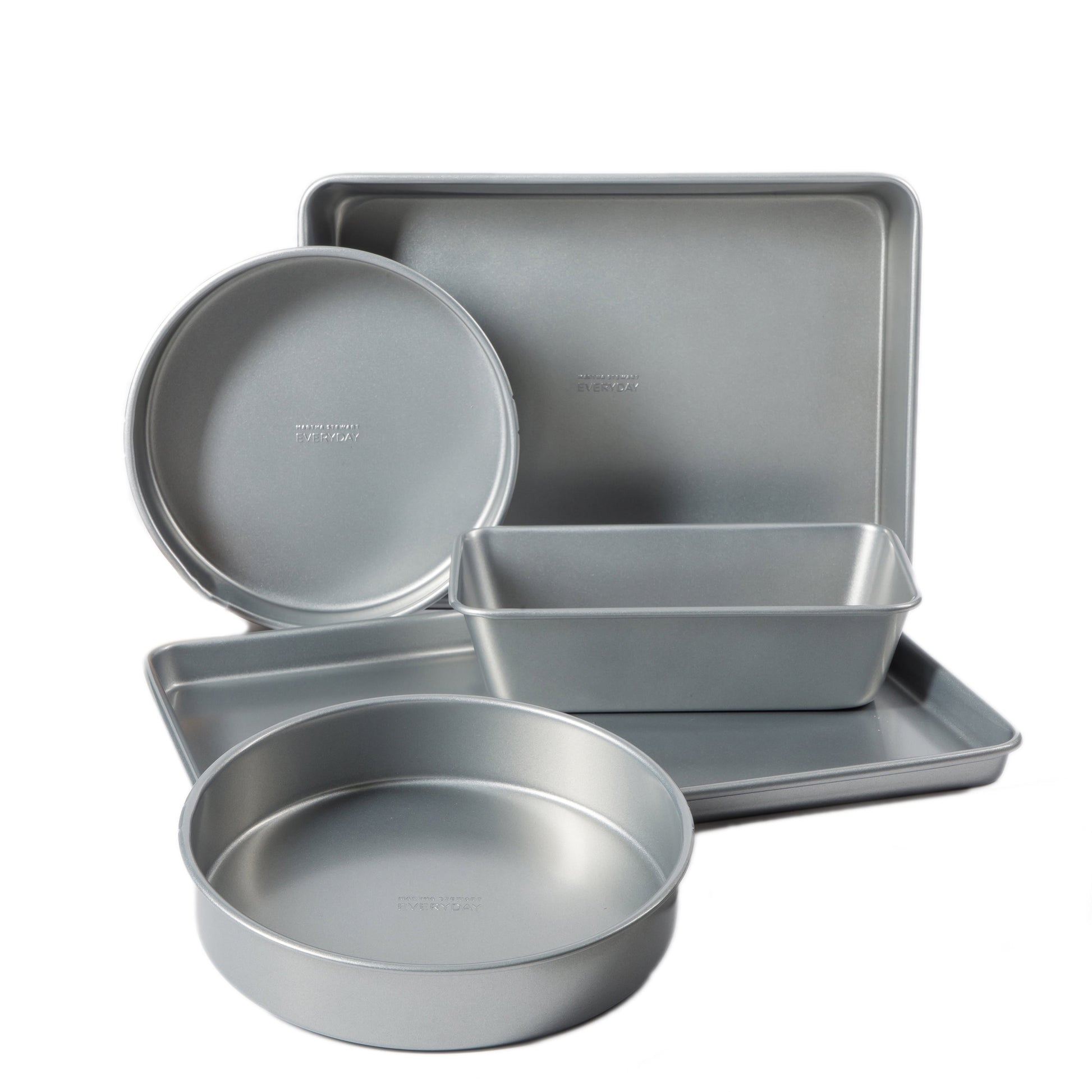 Martha Stewart Everyday 5-Piece Carbon Steel Nonstick Bakeware Set, Champagne