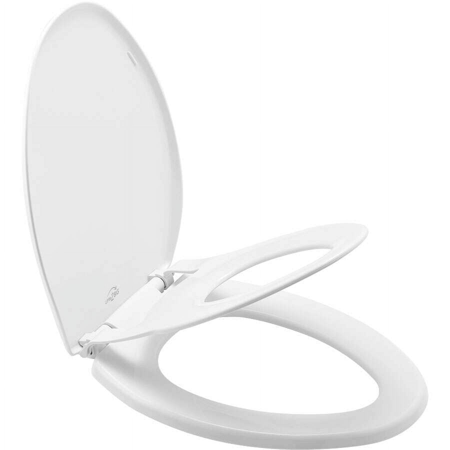 Mayfair Little2Big Asiento Redondo de PlÃ¡stico para Entrenamiento de Inodoro en Blanco Nunca Se Afloja y Bisagra de Cierre Suave