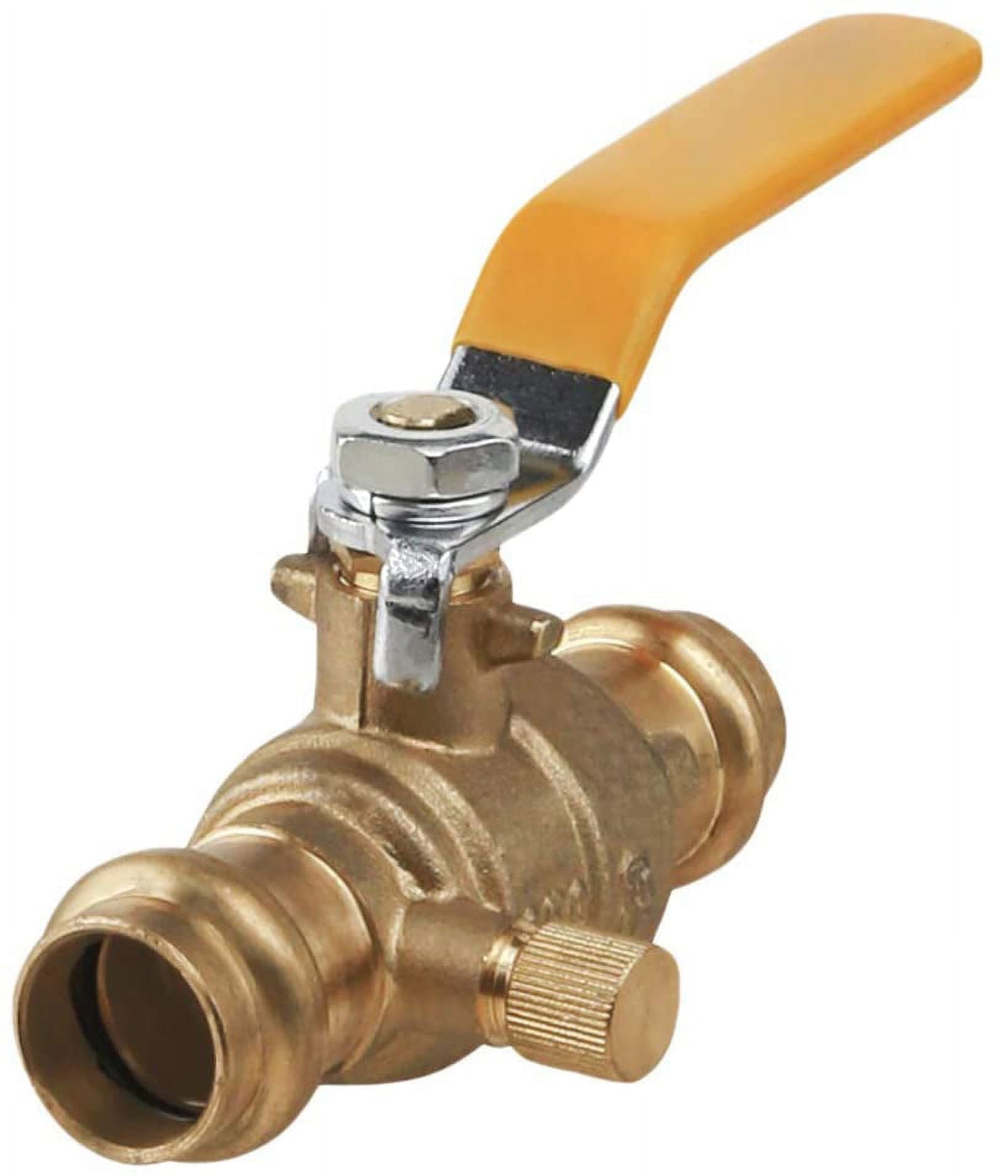 Midline Valve 532001VLVD Premium Press Ball Valve with Drain, with 1 in. Press Connections, Brass
