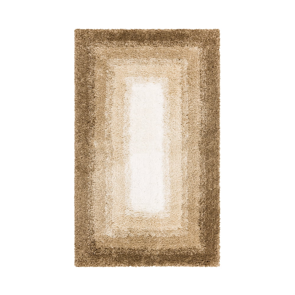 Mohawk Home Ombre Plush Pile Stain/Fade Resistant Non-Slip Machine Washable Bath Mat, Barley, 1' 5" x 2'