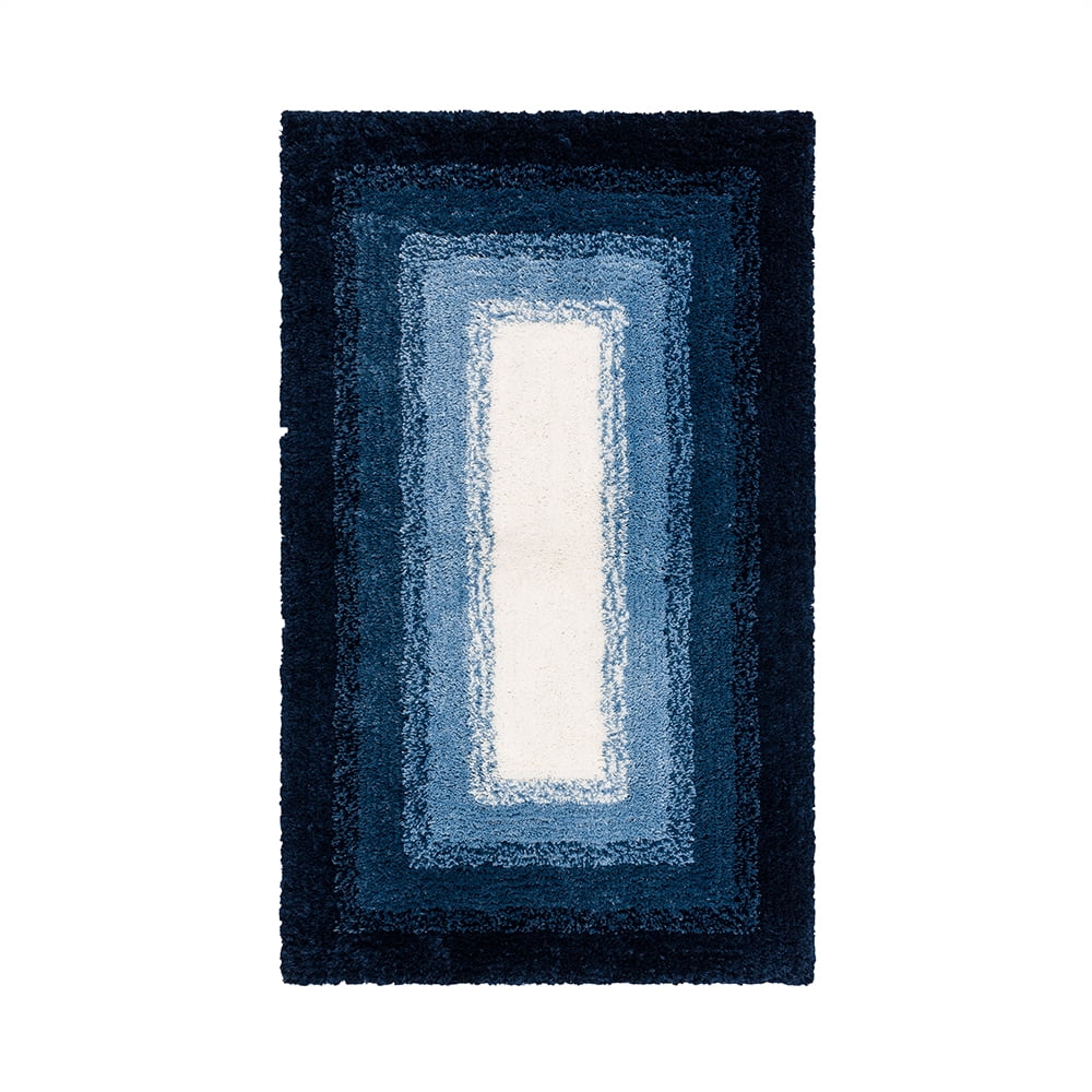 Mohawk Home Ombre Plush Pile Stain/Fade Resistant Non-Slip Machine Washable Bath Mat, Twilight, 1' 8" x 2' 10"