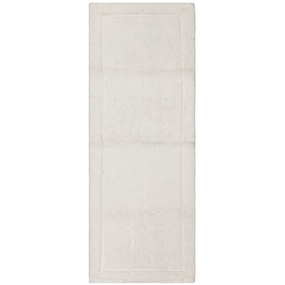Mohawk Home Regency Plush Stain/Fade Resistant Non-Slip Machine Washable Bath Mat, White, 2' x 5'