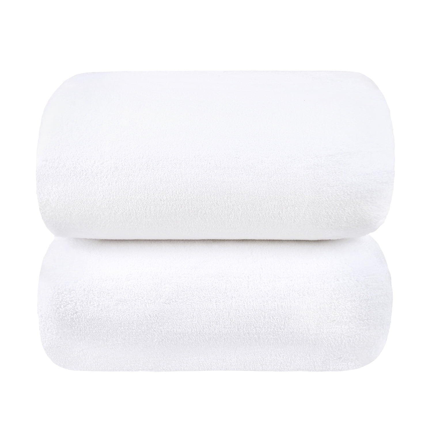 NC 2 Pack Bath Towels 35"x 70",Super Soft and Absorbent,Lint Free,Fade Resistant, White