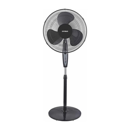 OPTIMUS F-1872 18â€³ Oscillating Stand Fan With Remote Control, Black