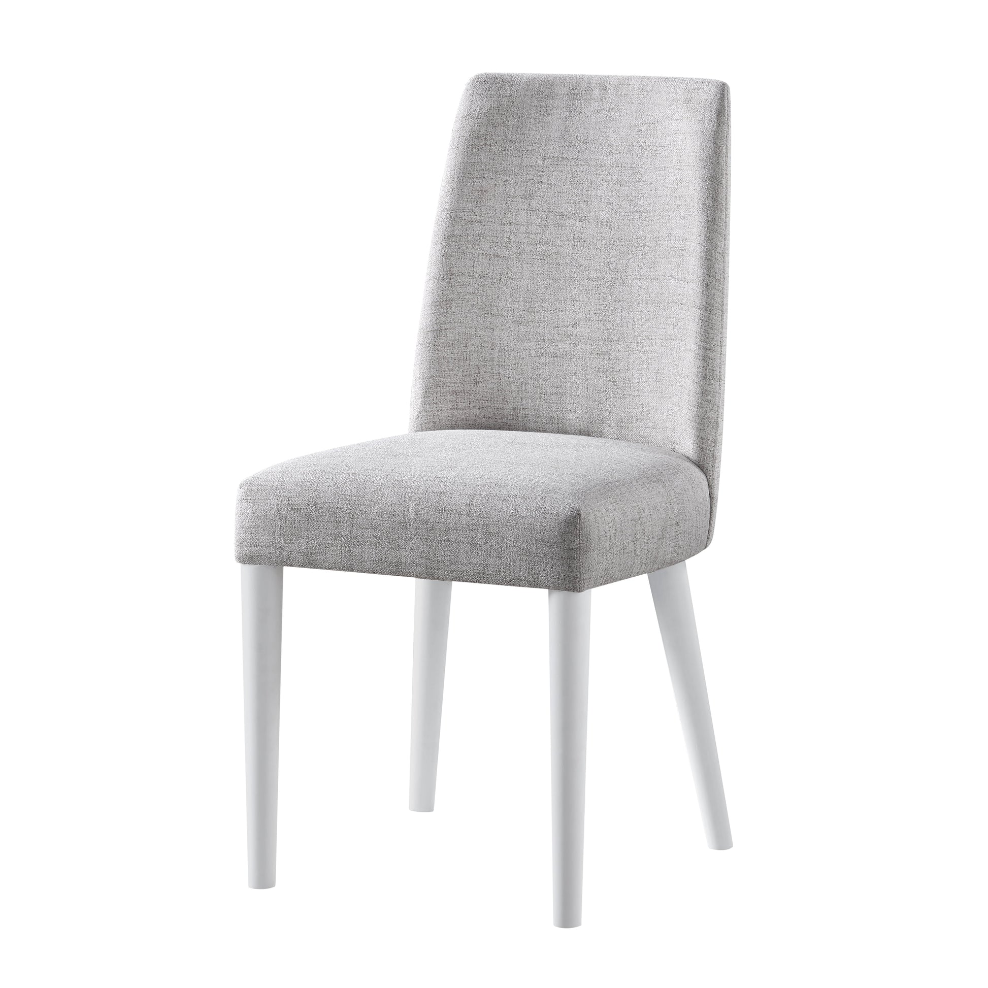 Olive & Opie Taylor Chair Gray Fabric & White Finish