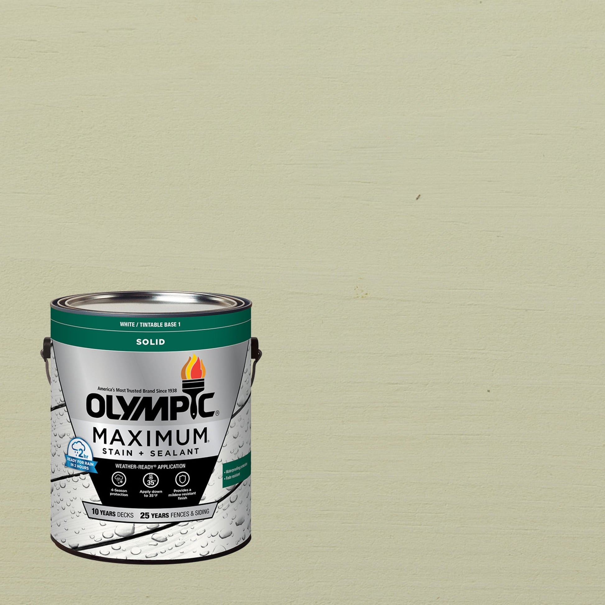 Olympic Maximum 1 Gallon SC-1023 Cumulus Solid Color Exterior Stain and Sealer in One
