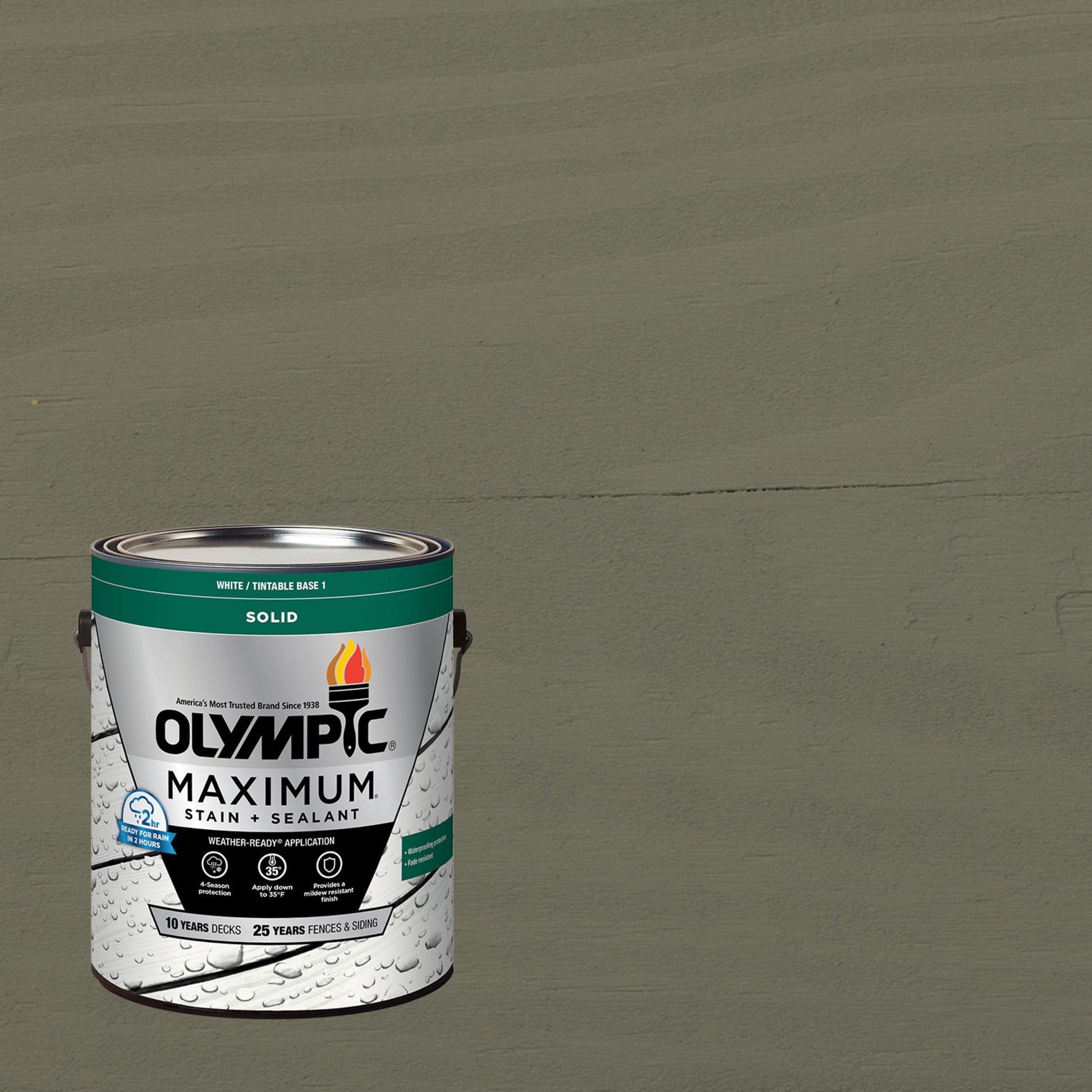 Olympic Maximum 1 Gallon SC-1081 Stonehedge Solid Color Exterior Stain and Sealer in One