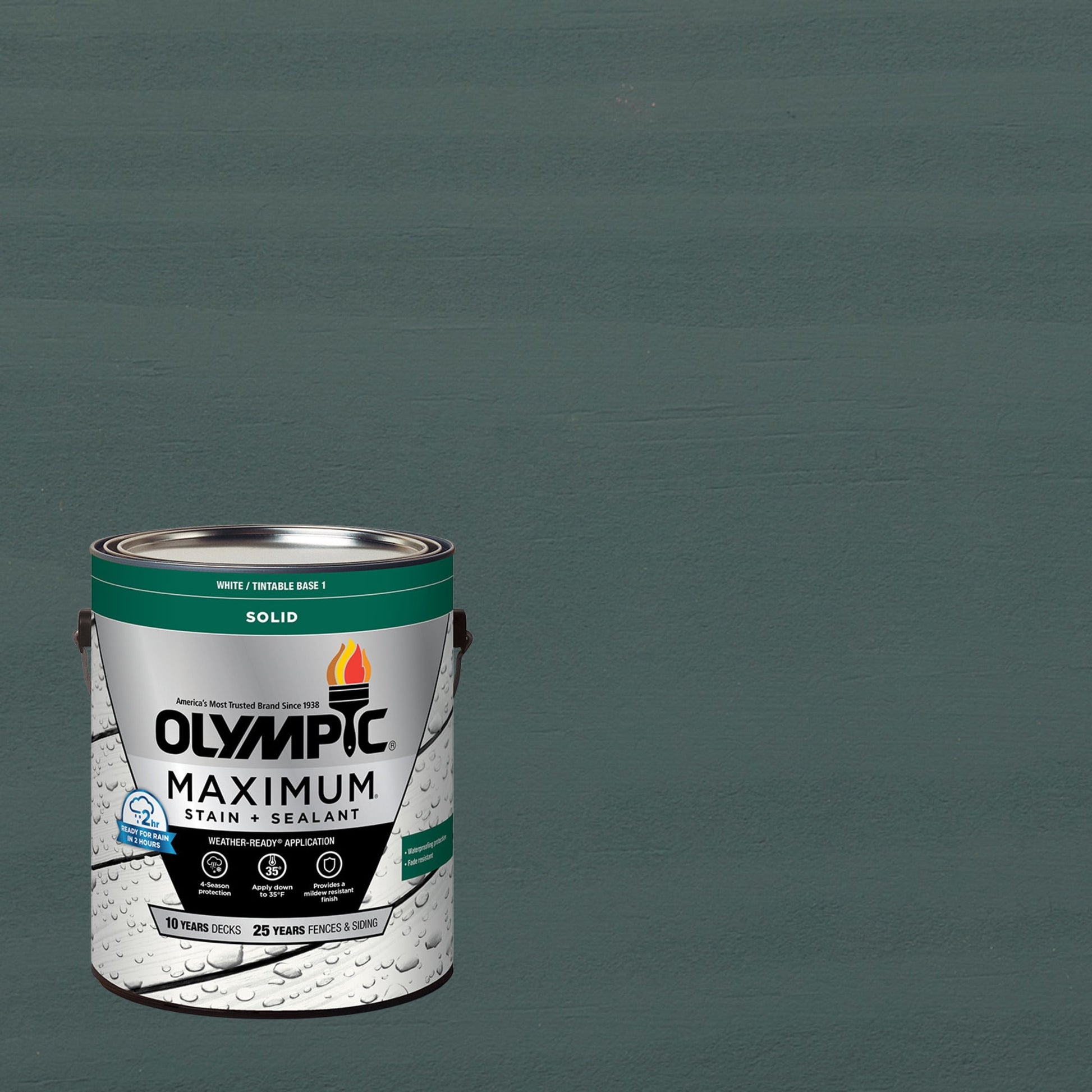 Olympic Maximum 1 GallonSC-1085 Waterhouse Solid Color Exterior Stain and Sealer in One