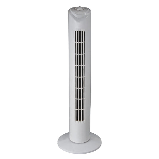 Optimus 32" Tower 3-Speed Oscillating Fan, White
