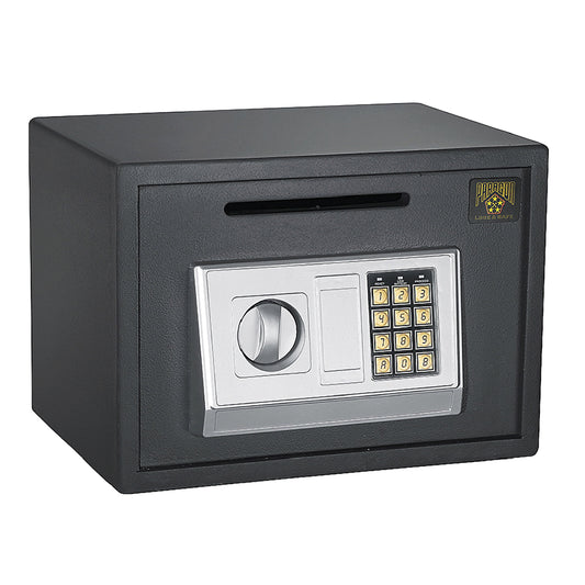 PARAGON SAFES 7878 Digital Depository Cash Drop Safe with 2 Keys â€“ Security Safe Box for Home, Office, or Business (Dark Gray)