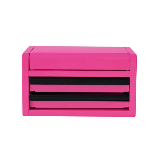 Hyper Tough Mini 10-inch 2-Drawer Steel Toolbox â€“ Pink
