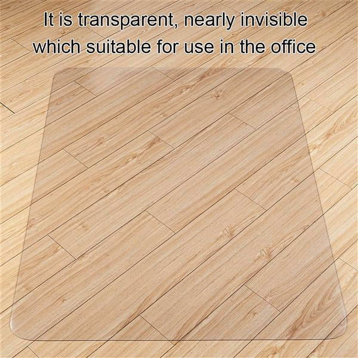 PVC Dull Polish Chair Mat â€“ 90x120cm Heavy Duty Floor Protector for Hard Floors & Carpets | Transparent Anti-Scratch Desk Mat, 0.2cm Thick, Smooth Glide Surface