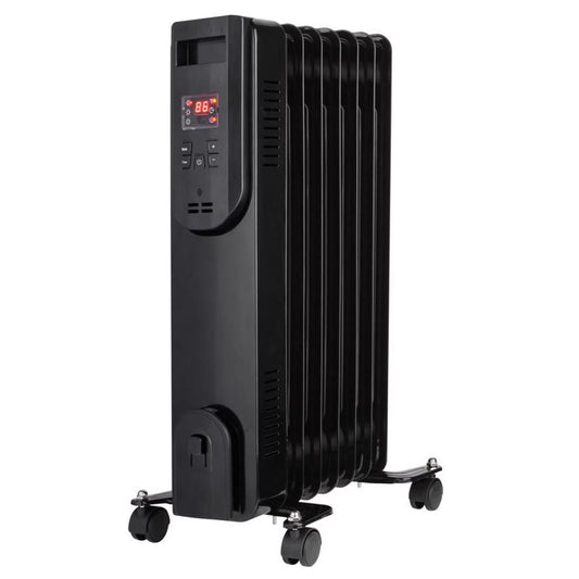 Perfect Aire 4016300 Black 1500W Electric 3 Speed Digital Oil Filled Heater for 160 sq ft