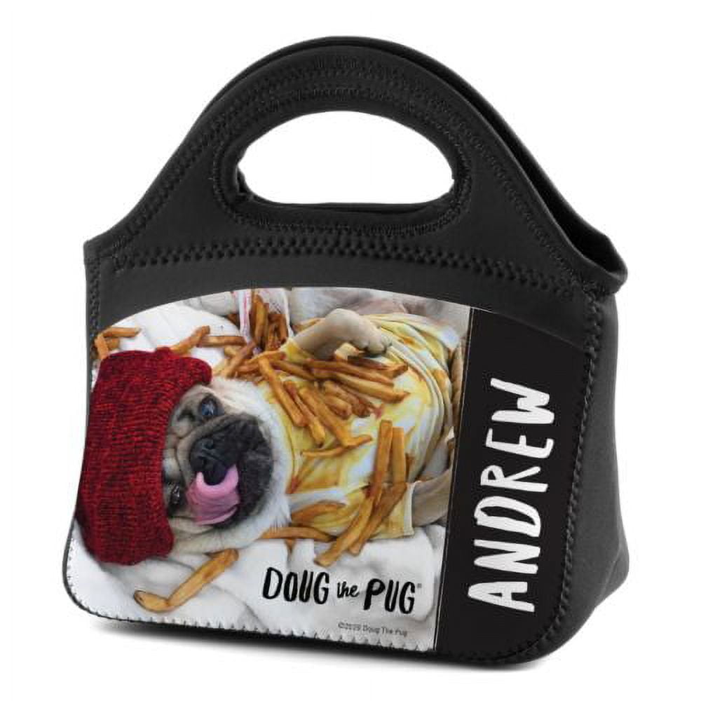 Personalized Doug The Pug French Fries Lunch Tote