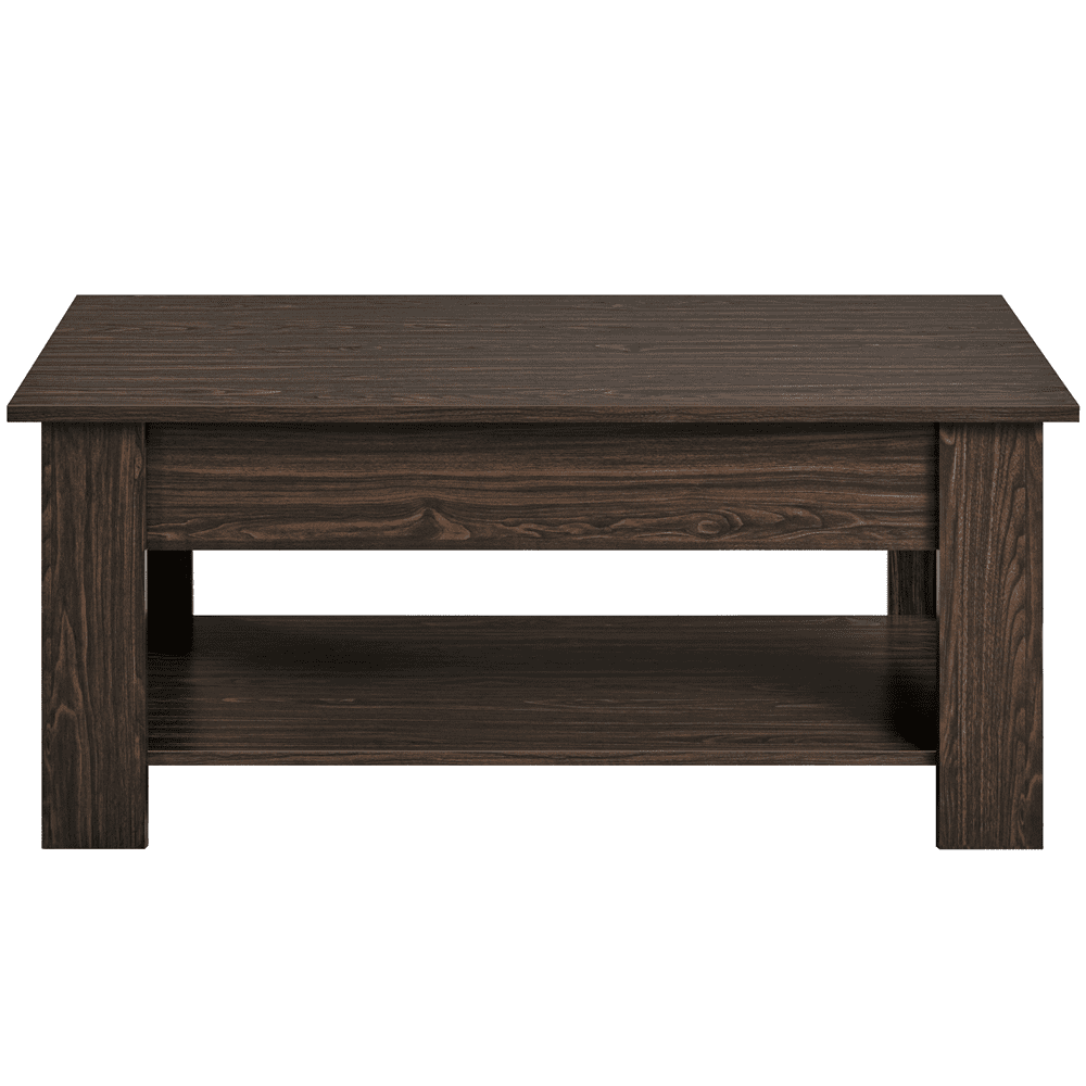 Renwick Mesa de Centro Elevable de 39in con Compartimento Oculto y Almacenamiento para Sala de Estar, Espresso