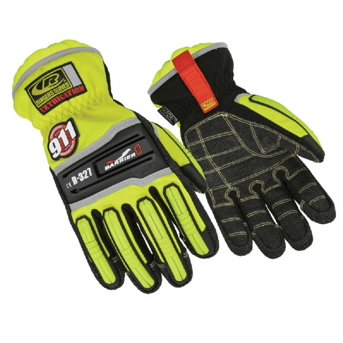RINGERS R-327 Barrier 1 Impact Extraction Safety Gloves, Yellow XXXL, 1 Pair
