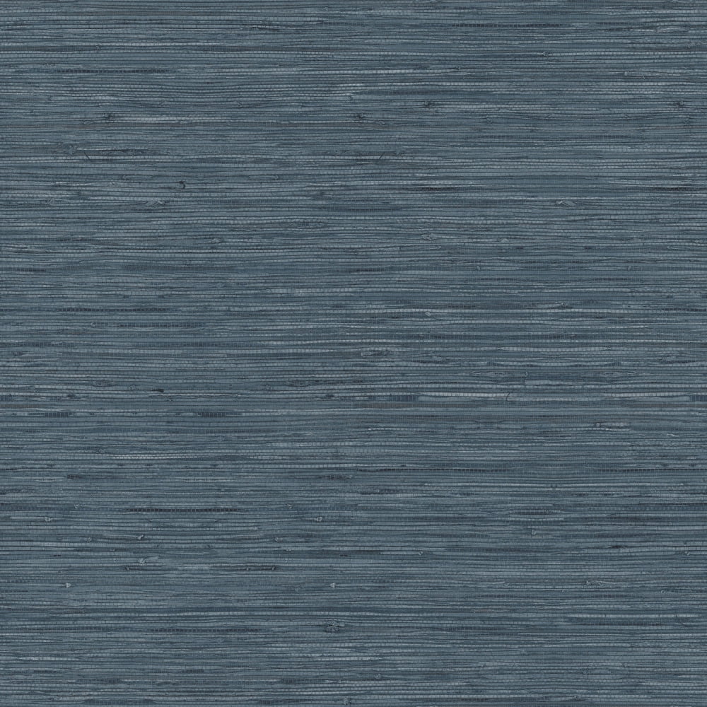 RoomMates Faux Grasscloth Blue Peel and Stick Wallpaper, 20.5 in wide x 18 ft