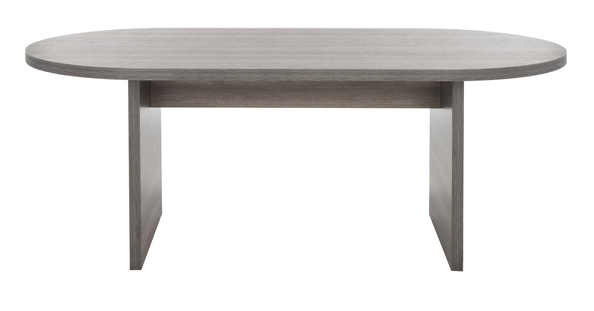 SAFAVIEH Gareth Modern Oval Melamine Coffee Table, Slate Grey