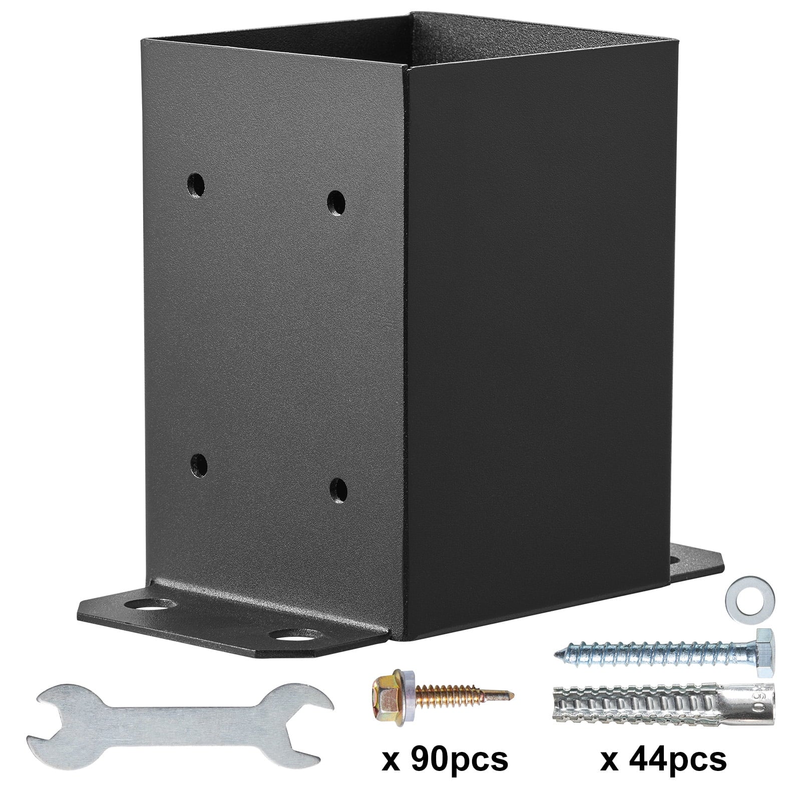 SKYSHALO 2.38 lb 3.78" x 5.51" x 6.42" Carbon Steel Post Brackets Black with M525 dovetail screws 10 Pack