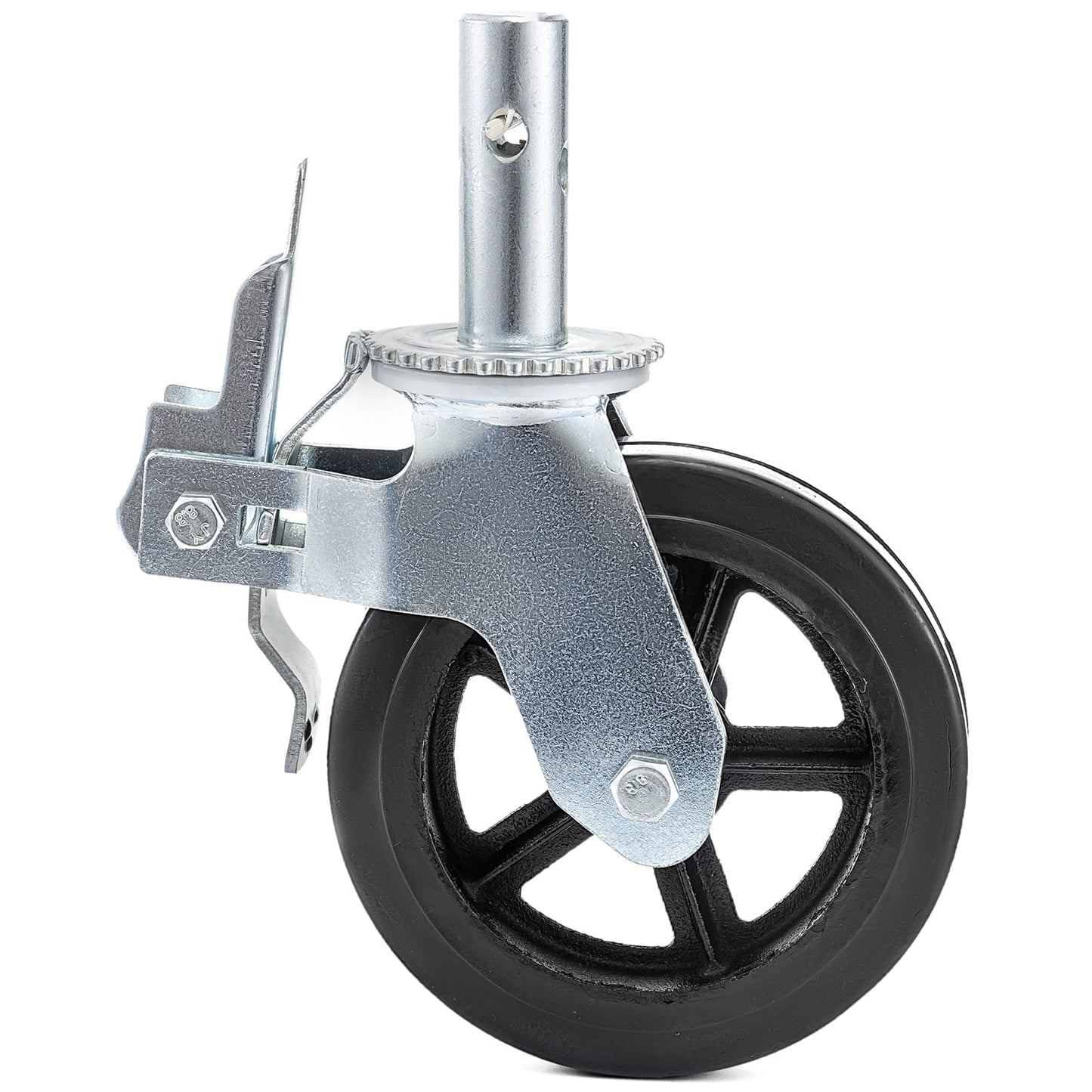 KFFKFF 4 Pack Scaffolding Caster Wheels 8 x 2 Inch with Dual Locking&nbsp;Rubber Swivel Caster 360 Degrees Heavy Duty Casters 1100LBS Capacity per Wheel