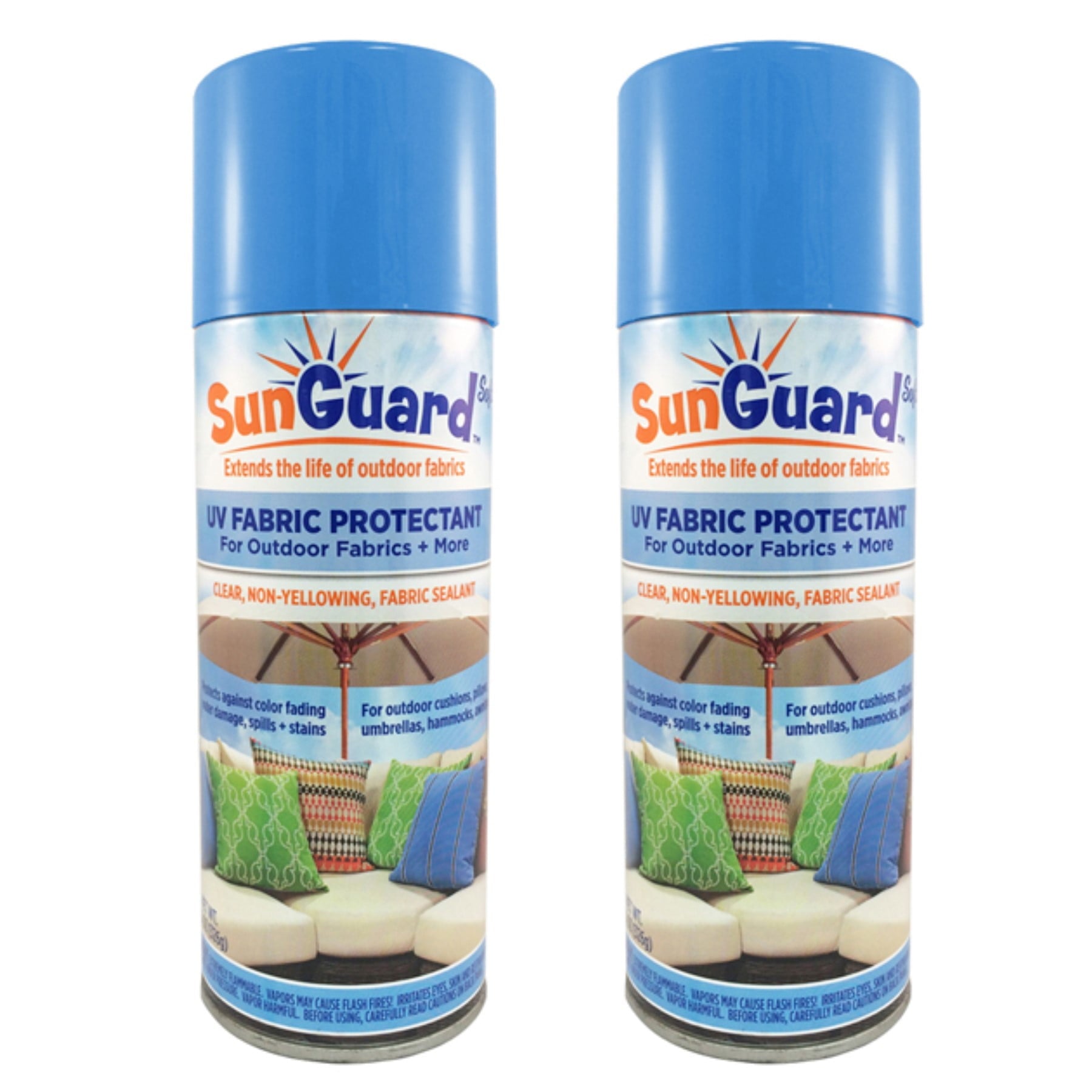 SUNGUARD Fabric UV Sealant Spray for Fading, Waterproof Protection and Stain Resistance for Outdoor & Indoor Fabrics (2-Pack)