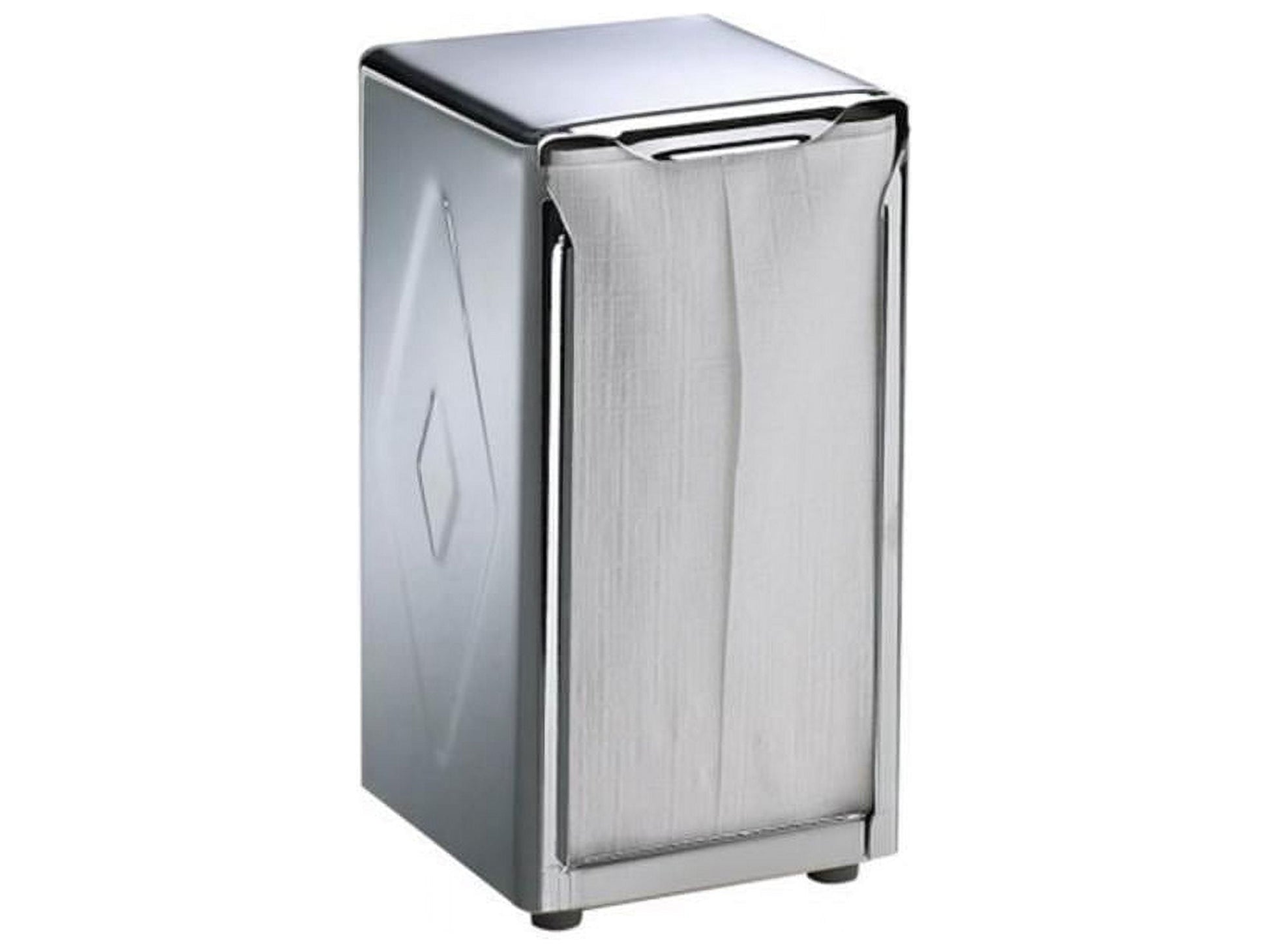 San Jamar Tabletop Napkin Dispenser Tall Fold 3 3/4 x 4 x 7 1/2 Capacity: 150 Chrome H900X