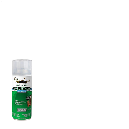 6 Pack, Semi-Gloss Clear, Varathane Exterior Wood Ultimate Spar Urethane Water-Based-250181, 11.25 Oz Aerosol Spray