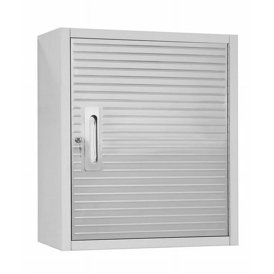 Seville Classics UltraHD Heavy-Duty Lockable Wall Storage Cabinet with Stainless Steel Doors