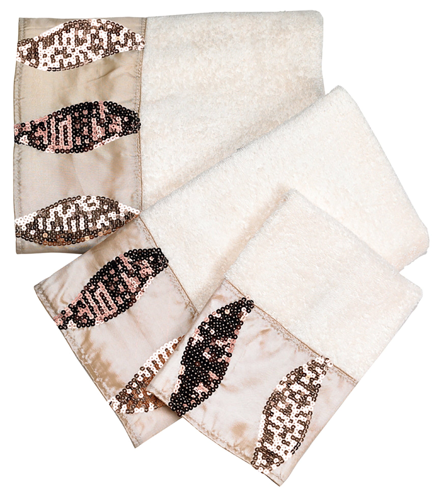 Shimmer Gold - 3-Piece Popular Bath Bathroom Pool, Hand, Wash Towel Set