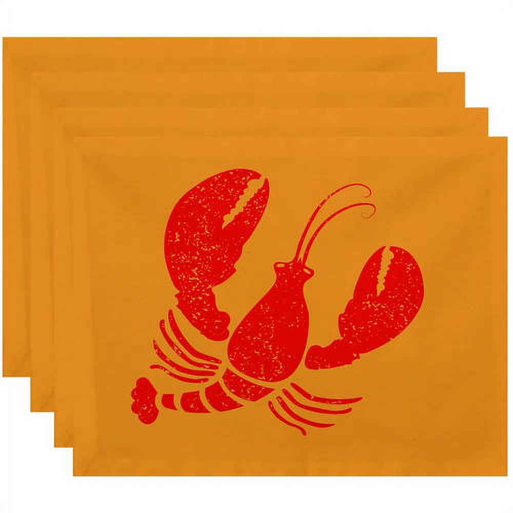 Simply Daisy 18" x 14" Lobster Animal Print Placemats, Set of 4