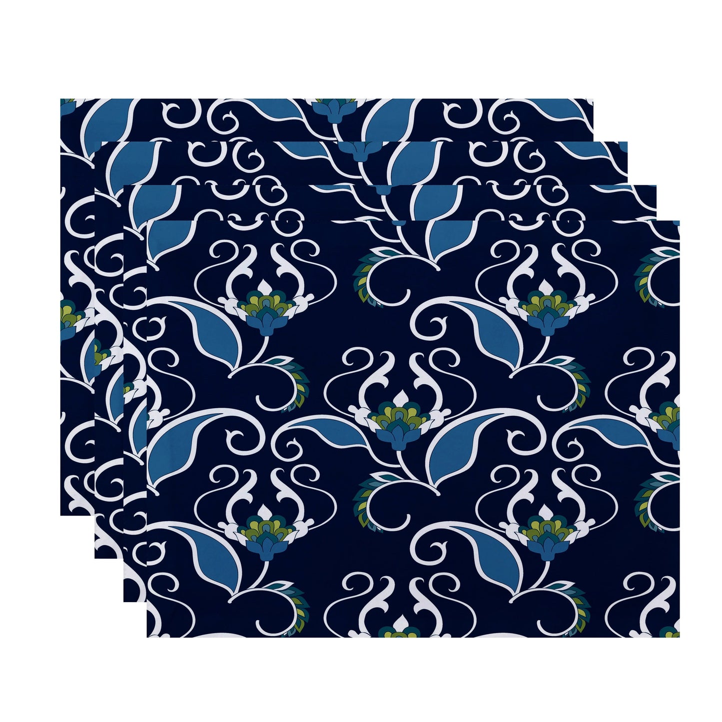 Simply Daisy 18" x 14" West Indies Floral Print Placemat (Set of 4)