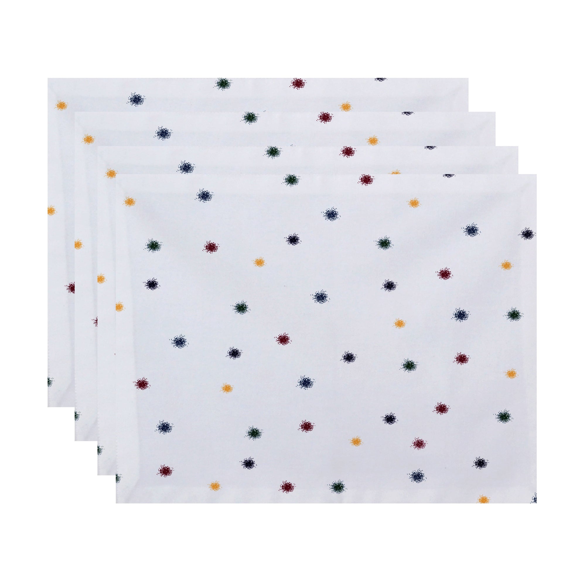 Simply Daisy, 18 x 14 inch, Veggie Dots Placemat (set of 4), Green
