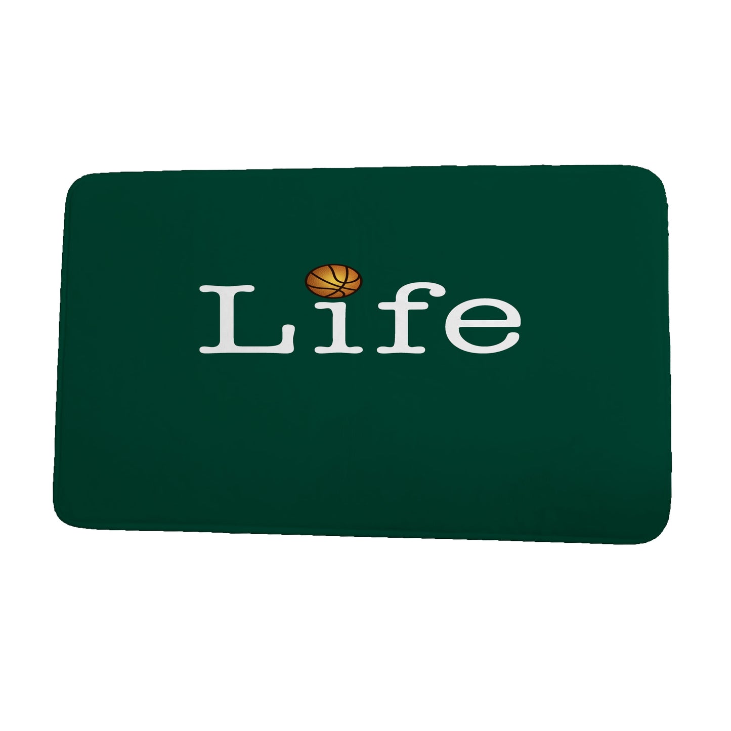 Simply Daisy 24" x 17" Plush Microfiber Green Life + Ball Bath Mat