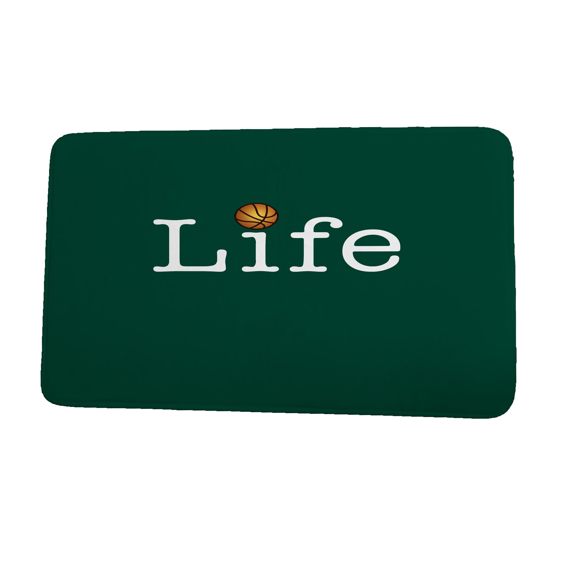 Simply Daisy 24" x 17" Plush Microfiber Green Life + Ball Bath Mat