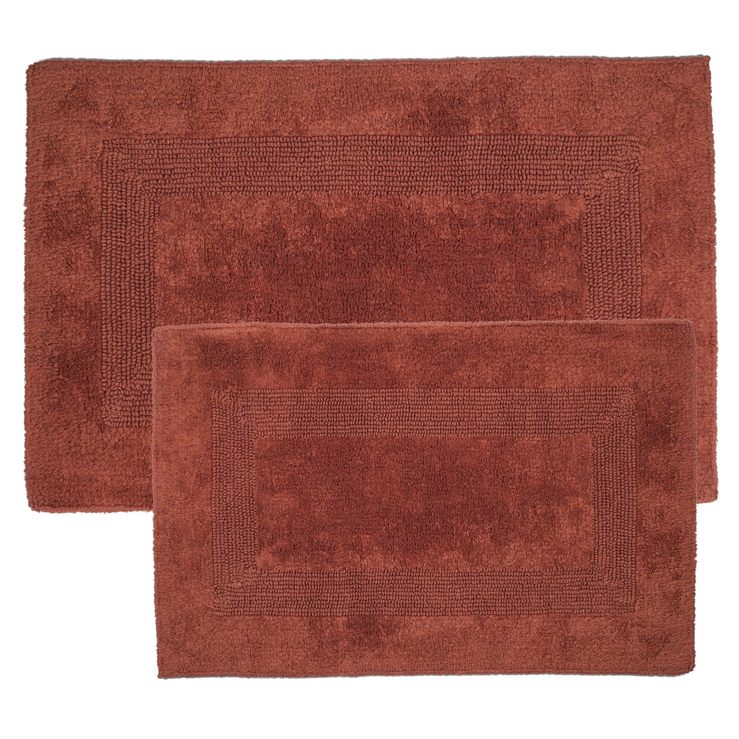 Somerset Home 2-Piece Bathroom Rugs Set - Machine Washable Cotton Bathroom Mat Set for Washroom, Kitchen, or Laundry Room (Green)