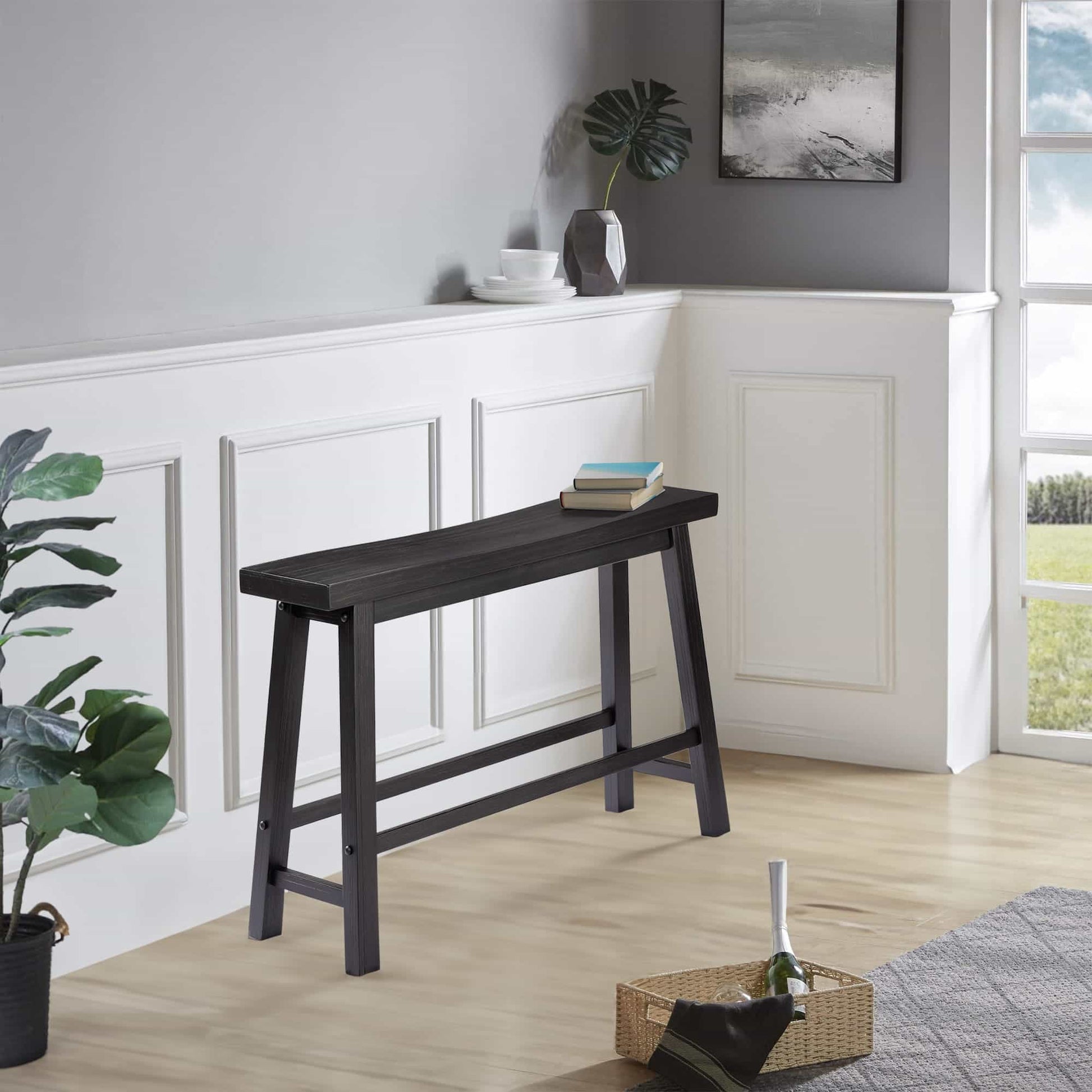 Sonoma Backless Bench - Black Charcoal
