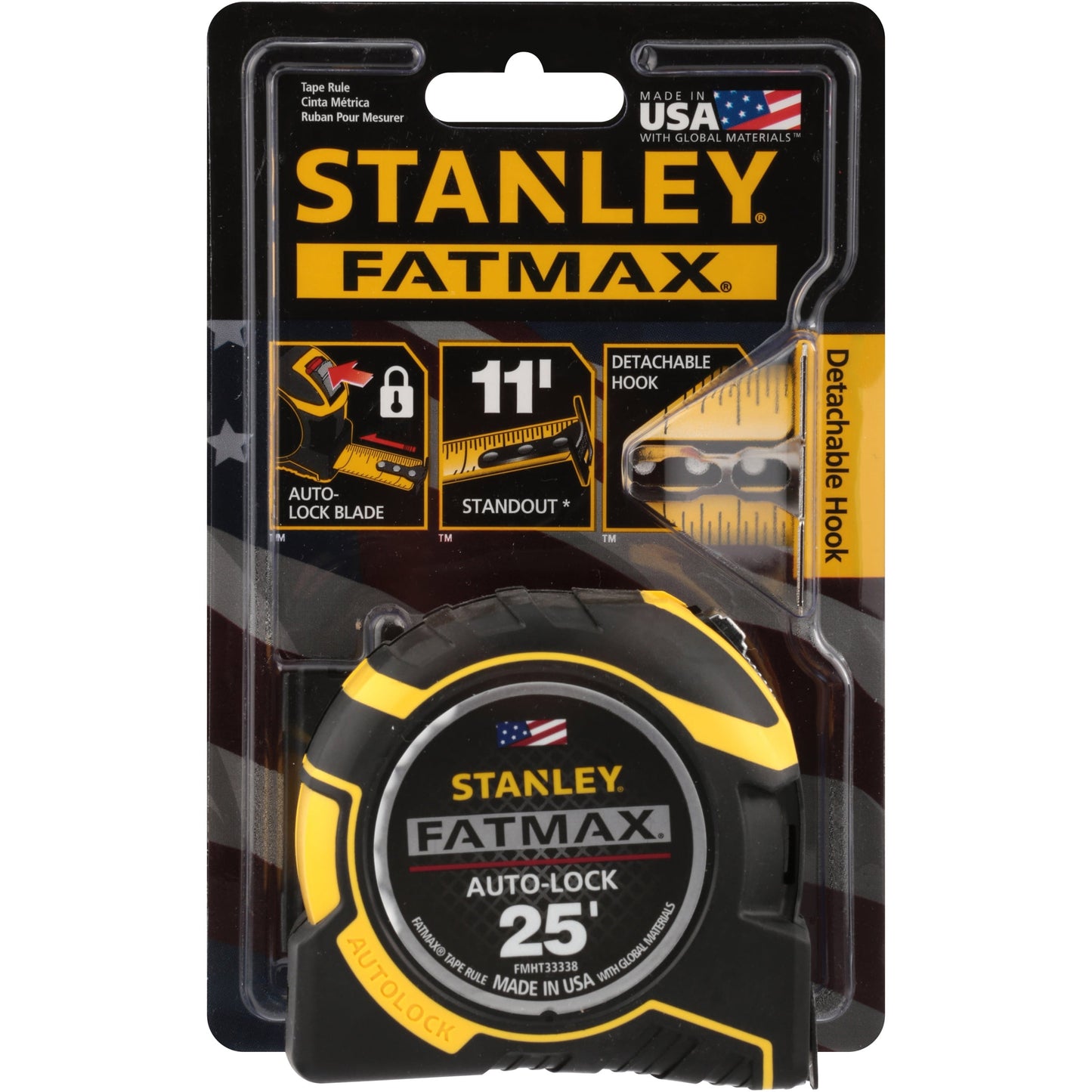 Stanley FMHT33338L 25' L X 1-1/4" W FATMAXÂ® Auto Lock Tape Measure