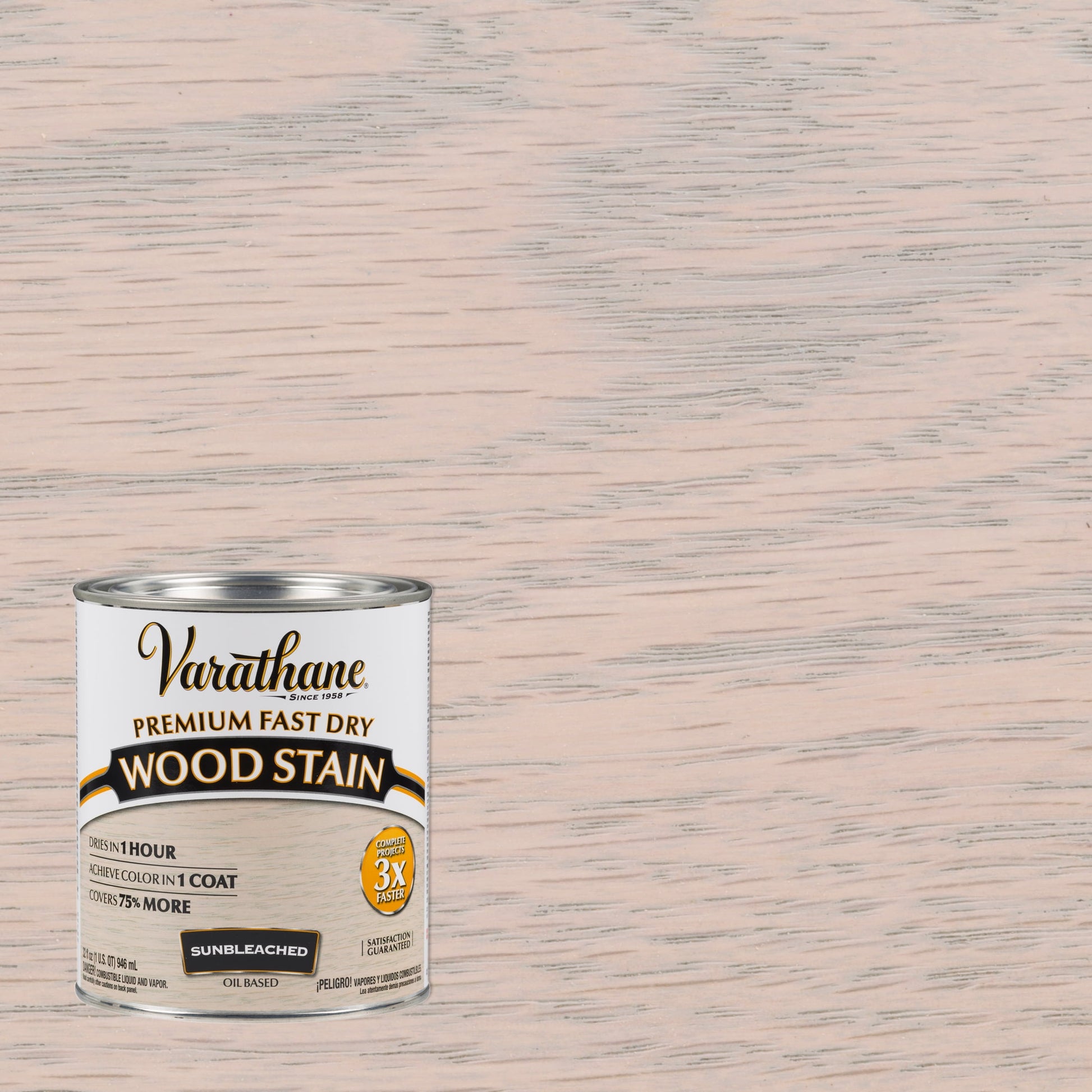 2 Pack, Sunbleached, Varathane Premium Fast Dry Wood Stain-262011, Quart
