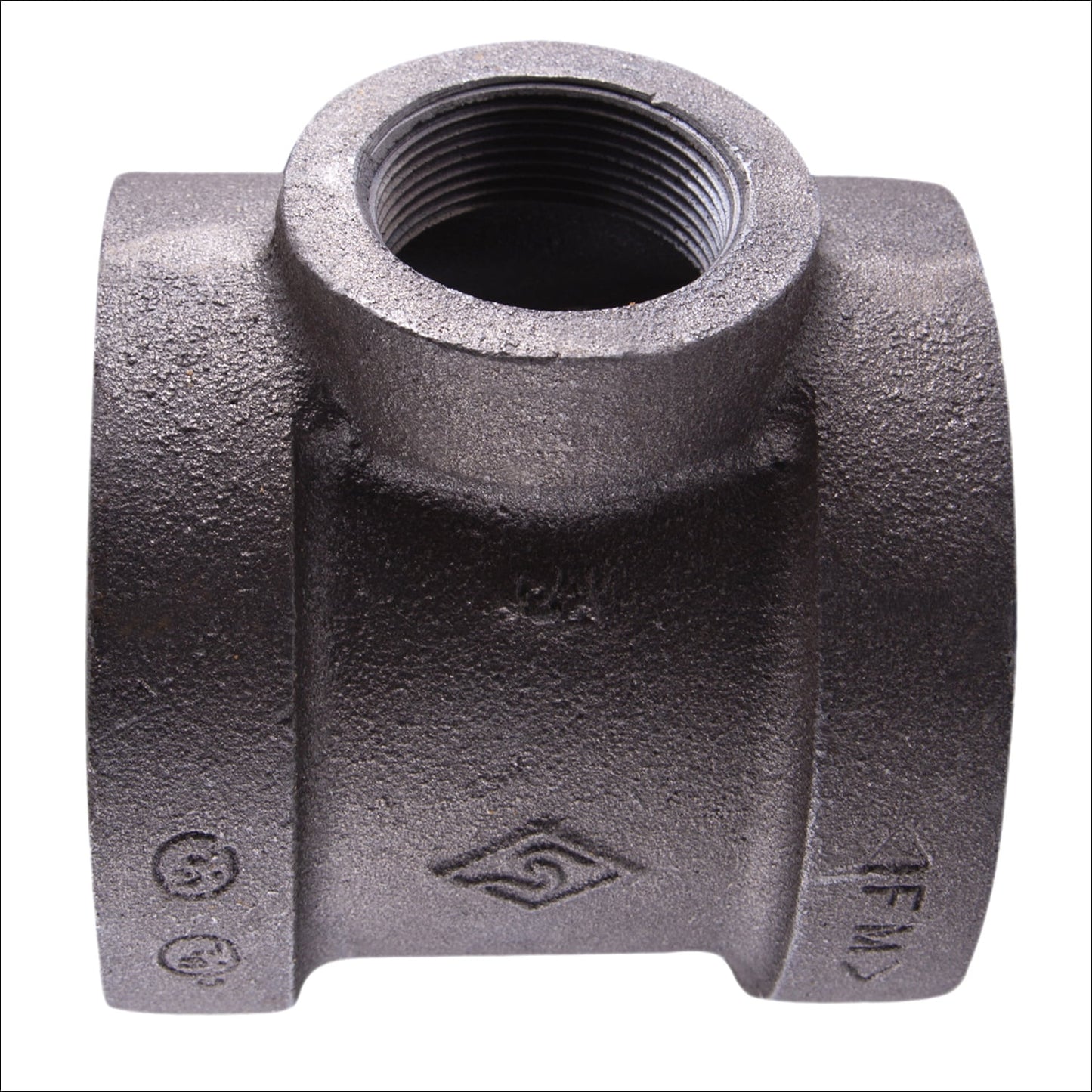Supply Giant 2" x 2" x 1-1/2" BLack Pipe Fitting Reducing Tee Cast Iron
