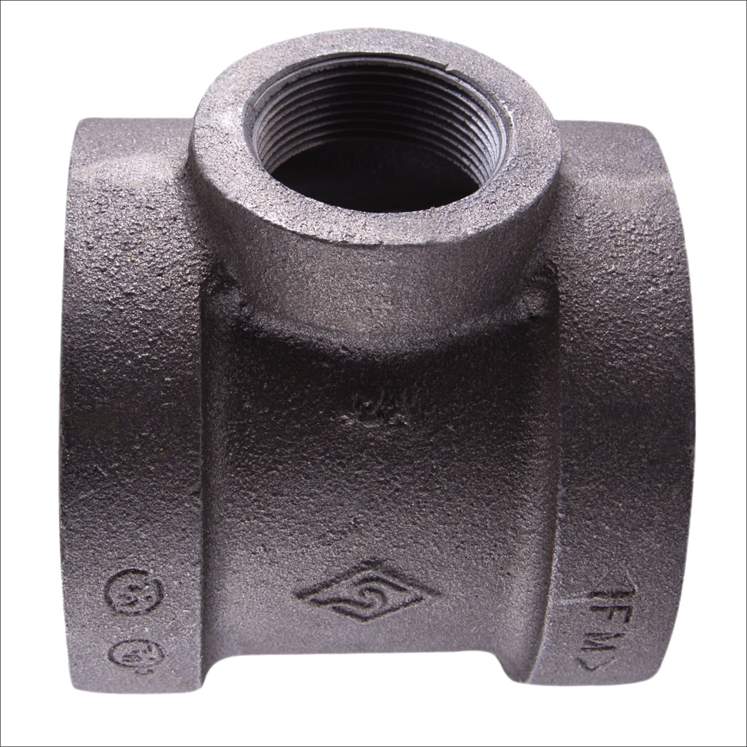 Supply Giant 2" x 2" x 1-1/2" BLack Pipe Fitting Reducing Tee Cast Iron