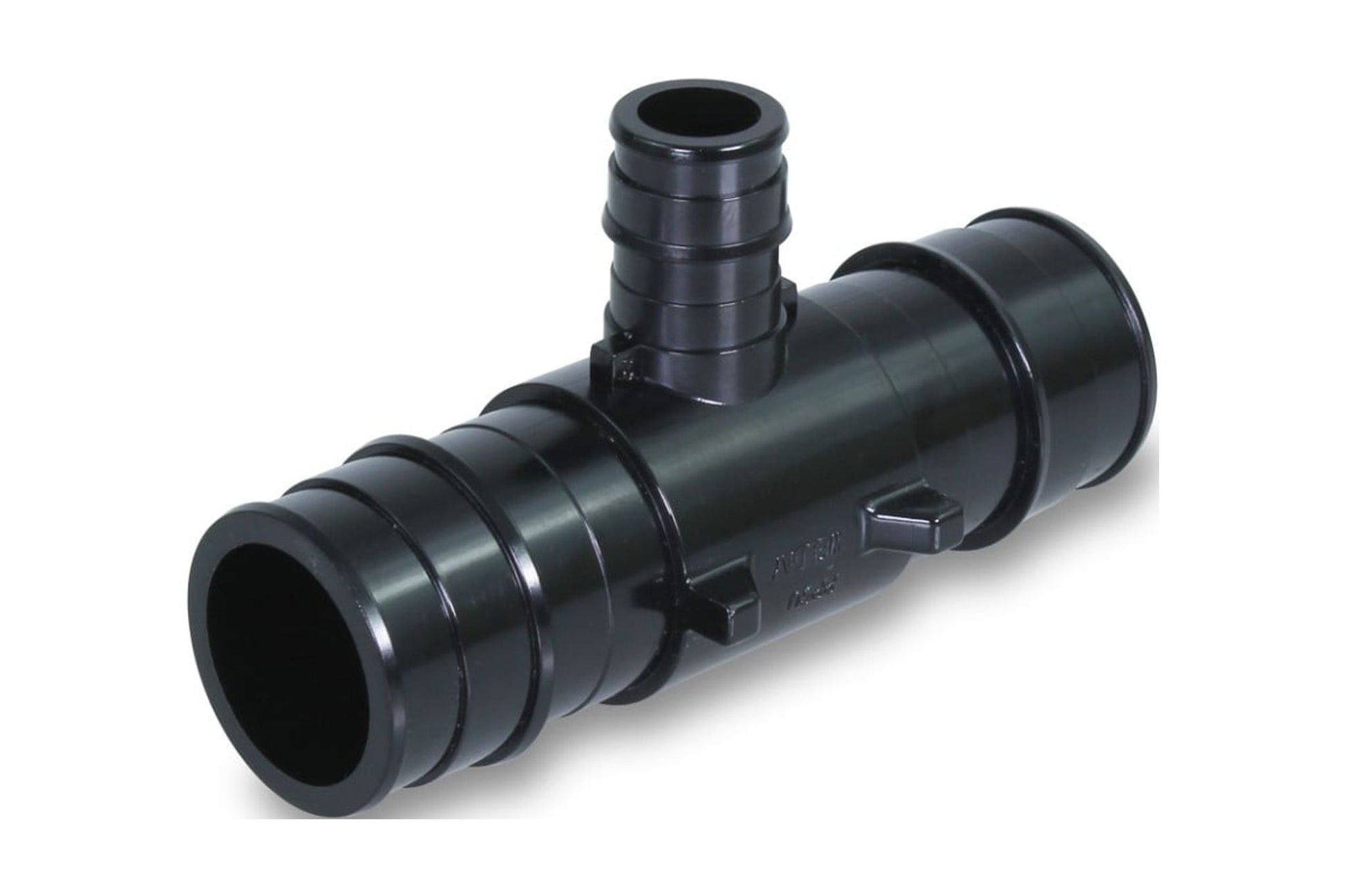 Supply Giant PEX-A Reducing Tee Pipe Fitting; Plastic Poly Alloy; 2'' x 2'â€™ x 1-1/4'' Expansion Barb; Black
