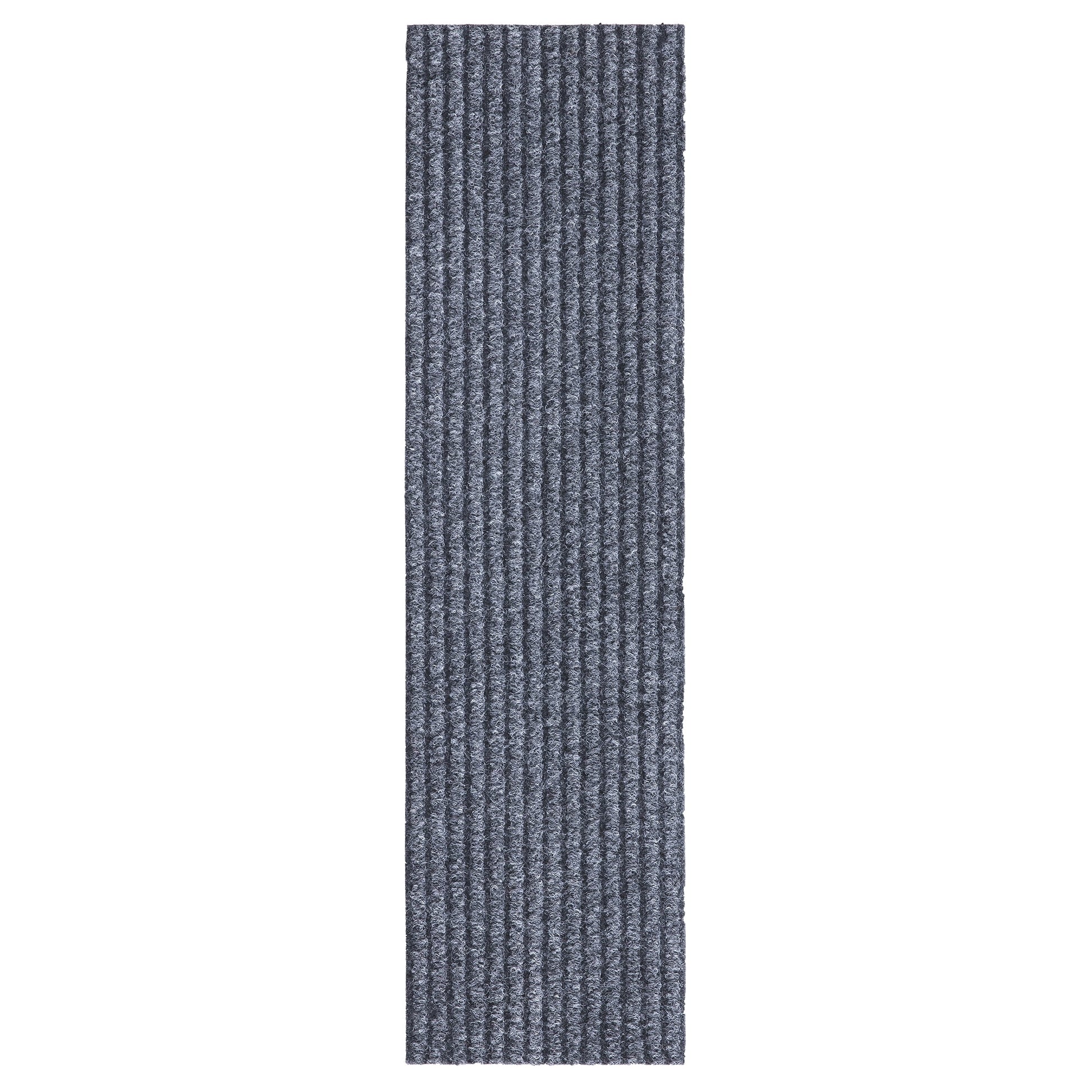 Sweet Home Stores Non-Slip Rubberback 8" x 30" Indoor/Outdoor Stair Treads, 7 Pack, Gray