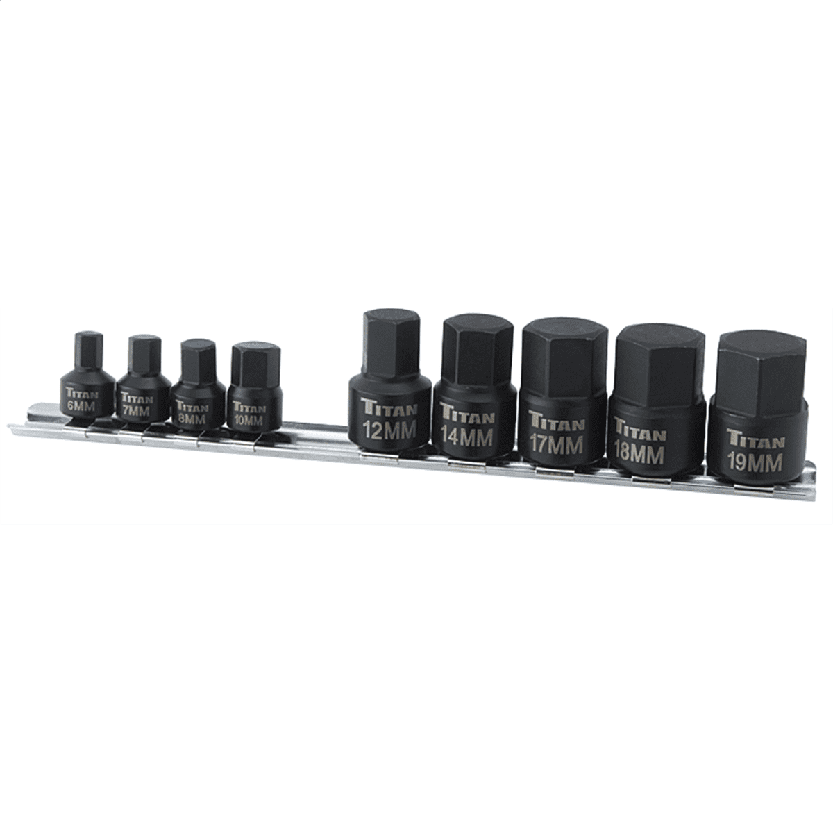 TITAN 9-PC 1/4" AND 3/8" DR STUBB