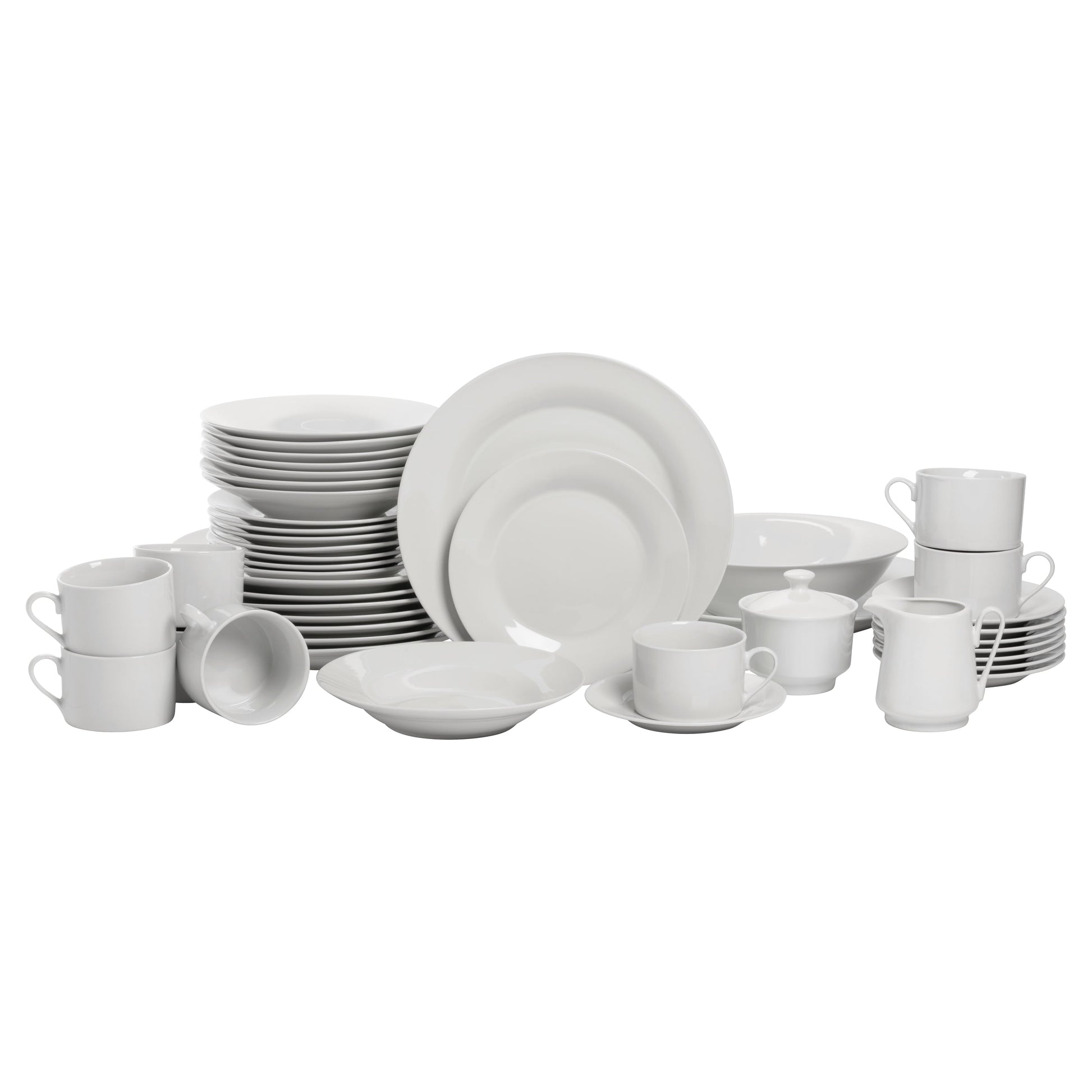 10 Strawberry Street Simply White Square 45-Piece Entertaining Dinnerware Set