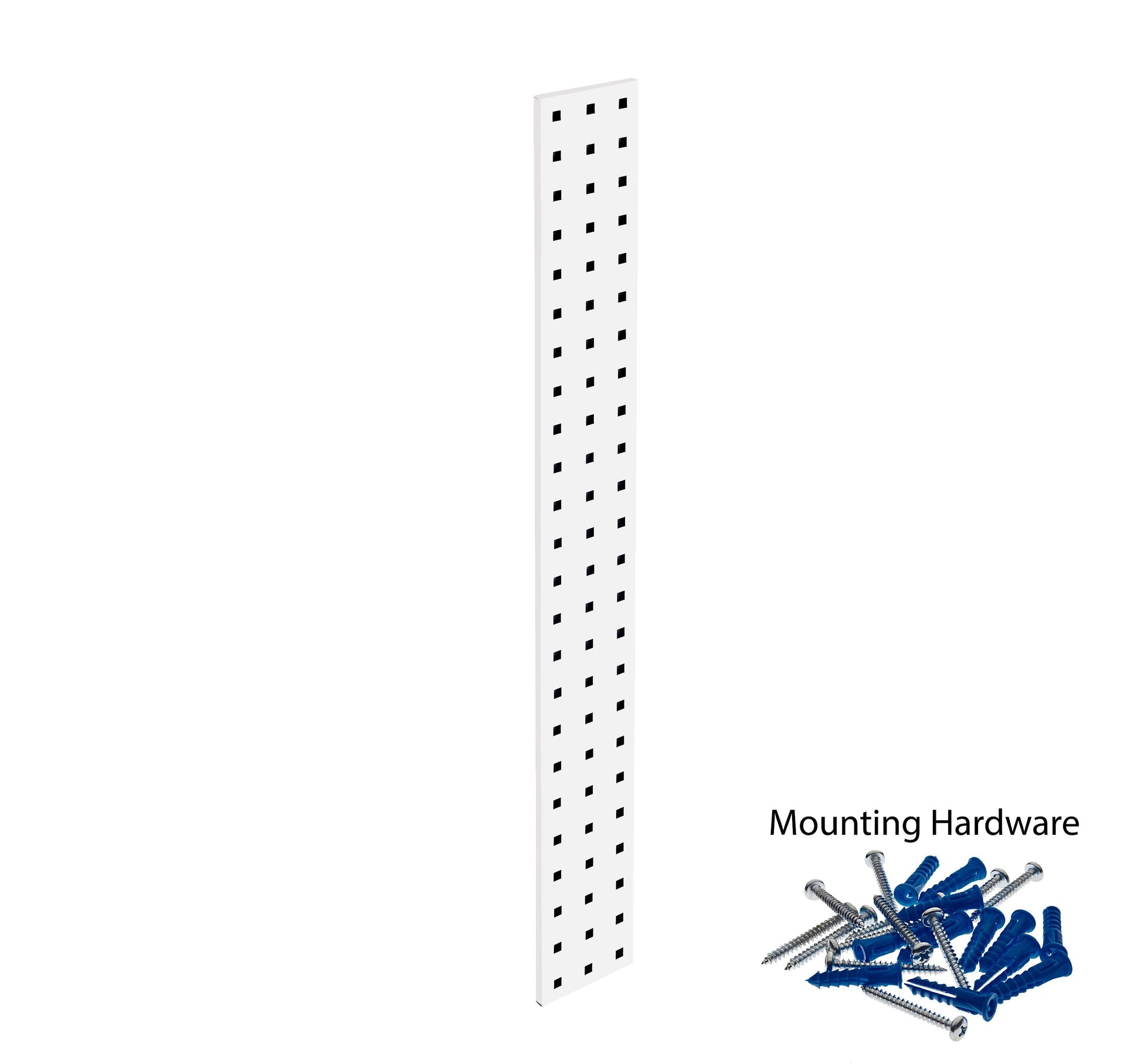 Triton ProductsÂ® LocBoard (1) 36"W x 4.5"H Epoxy, 18 Gauge Steel Square Hole Pegboard Strip