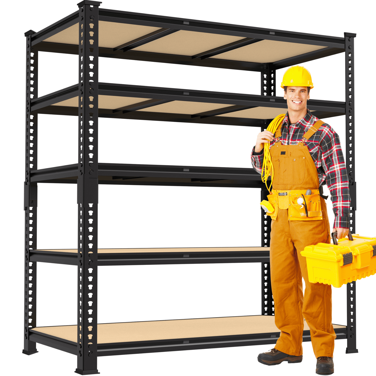 TrumanPick 72"H Garage Shelving Unit Heavy Duty 1500LBS 5 Tier Storage Shelves Adjustable Shelf Rack for Garage Pantry Closet 36"W x 12"D x 72"H