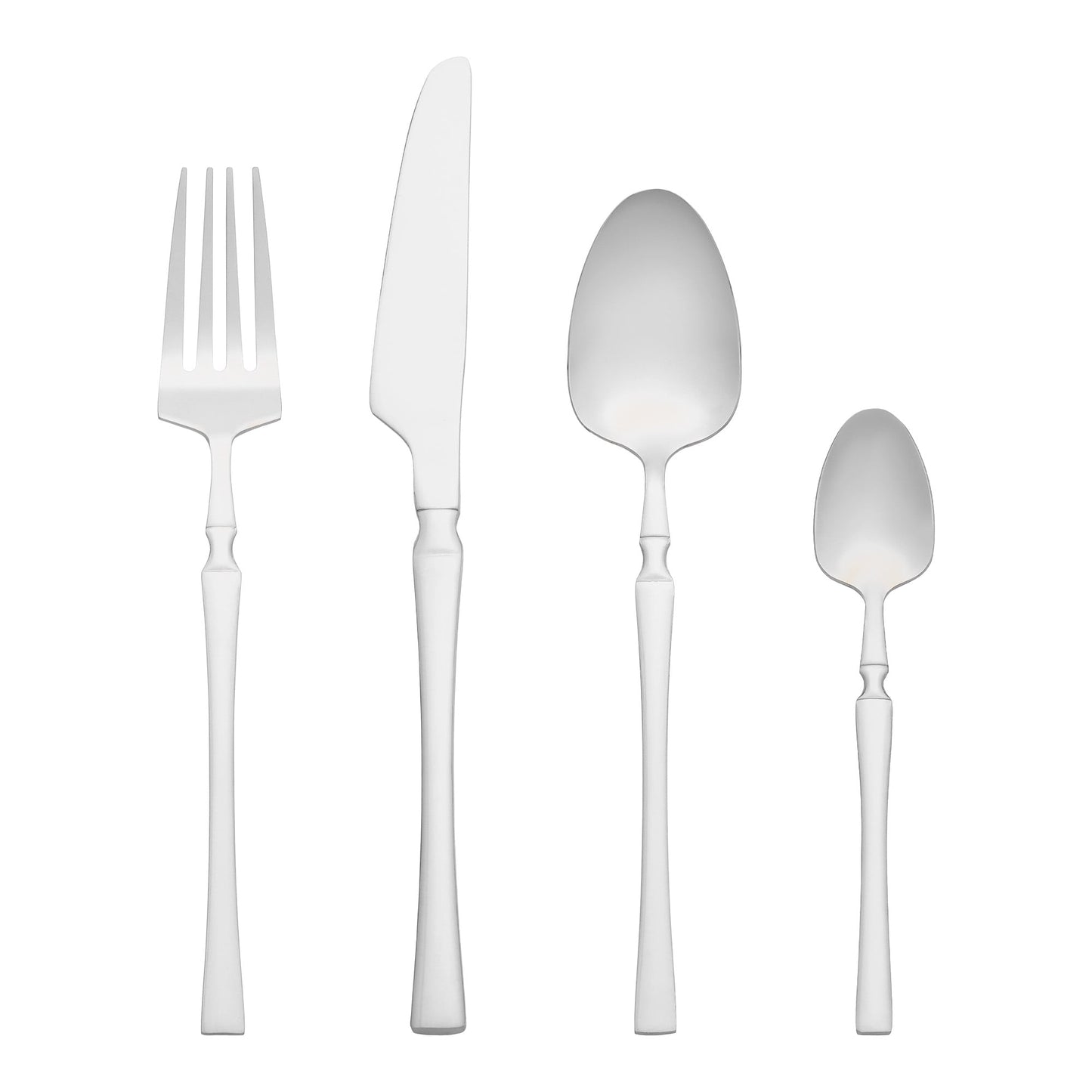 Unique Bargains 20 Pcs Stainless Steel Flatware Set Mirror Polished Cutlery Silver