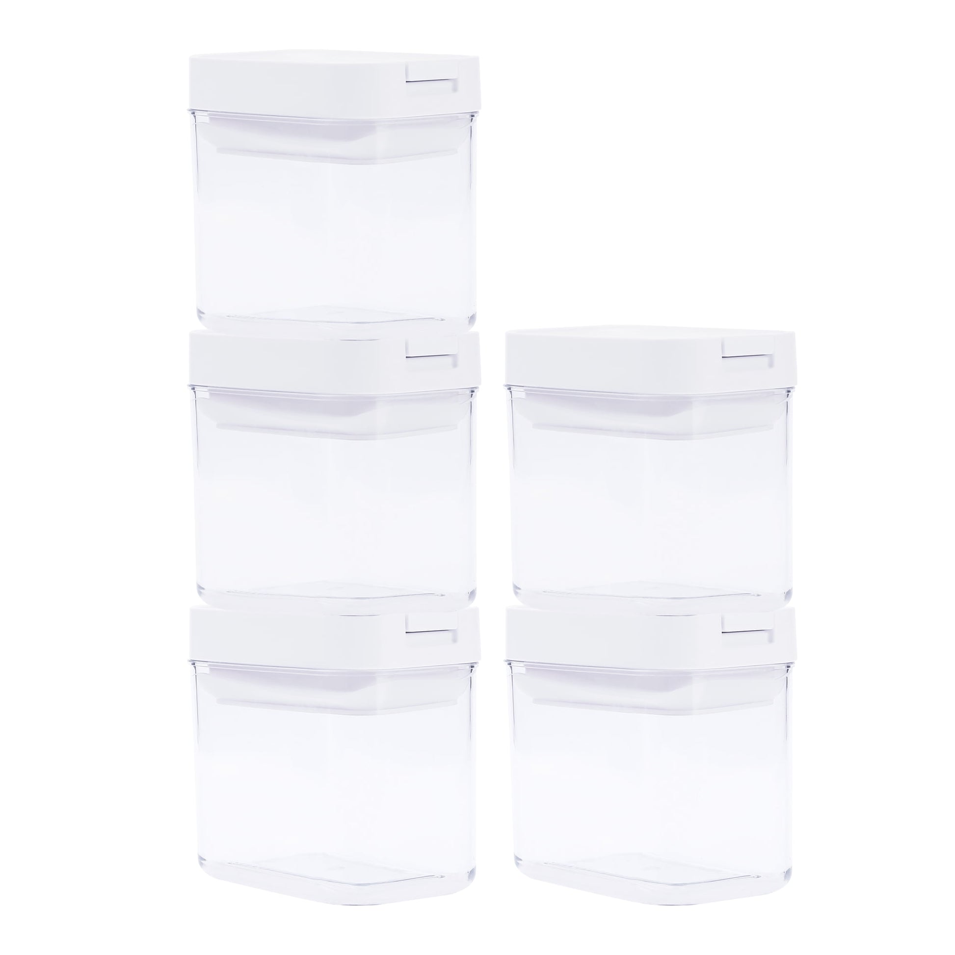 Unique Bargains 5 Pcs Airtight Food Storage Containers 13 oz Transparent
