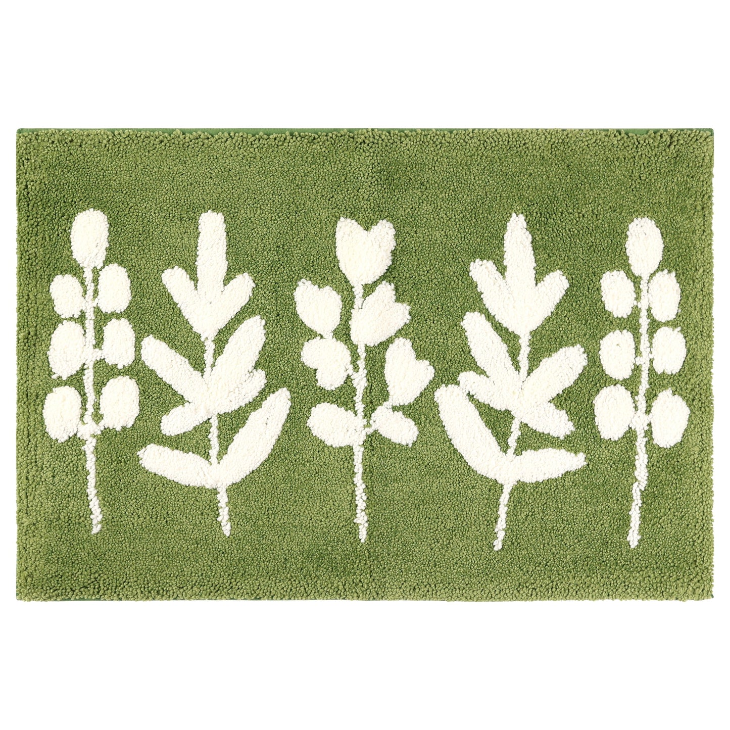 Unique Bargains Bathroom Rugs Soft Plush Fluffy Non-Slip Printing Quick Dry Bath Rugs Leaves-2 20"x32"
