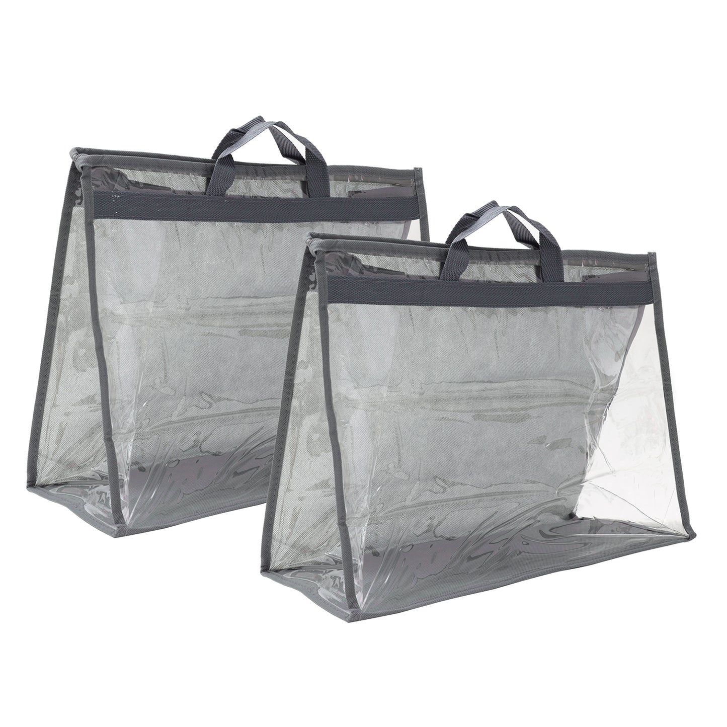 Unique Bargains Clear Purse Storage Organizer Dustproof Cover Gray XXL